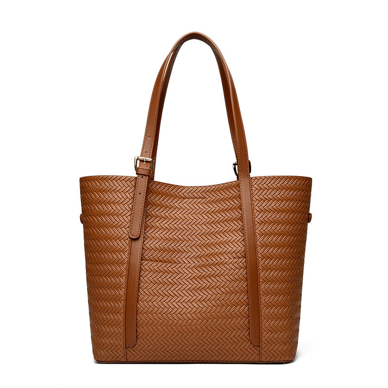 Woven Elegance Large Capacity Fashion Tote Bag
