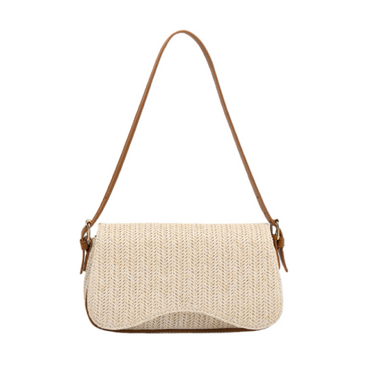 Woven Straw Shoulder Bag For Women