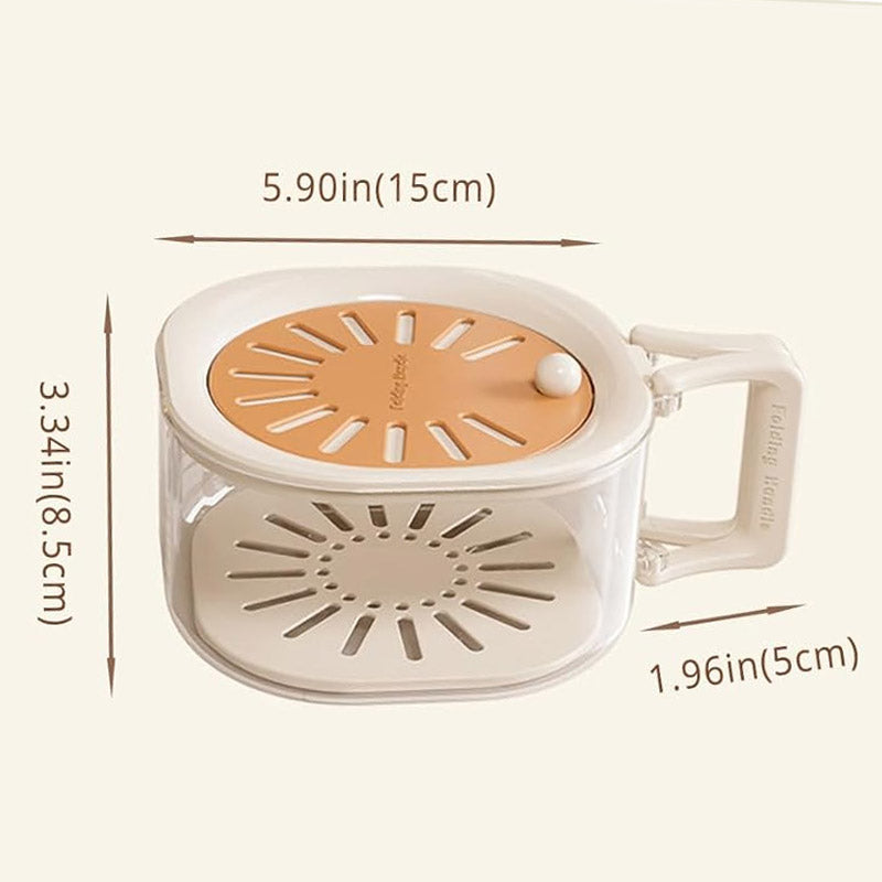 2 In 1 Fruit Strainer Container With Lid