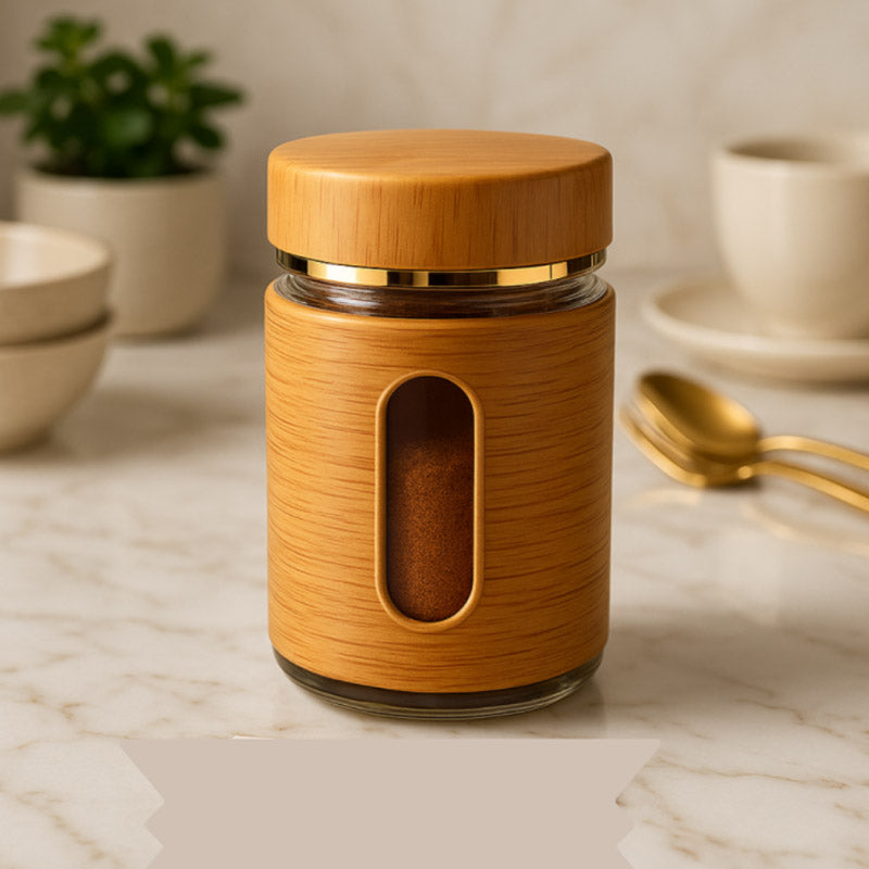 Wooden Glass Salt And Pepper Shaker